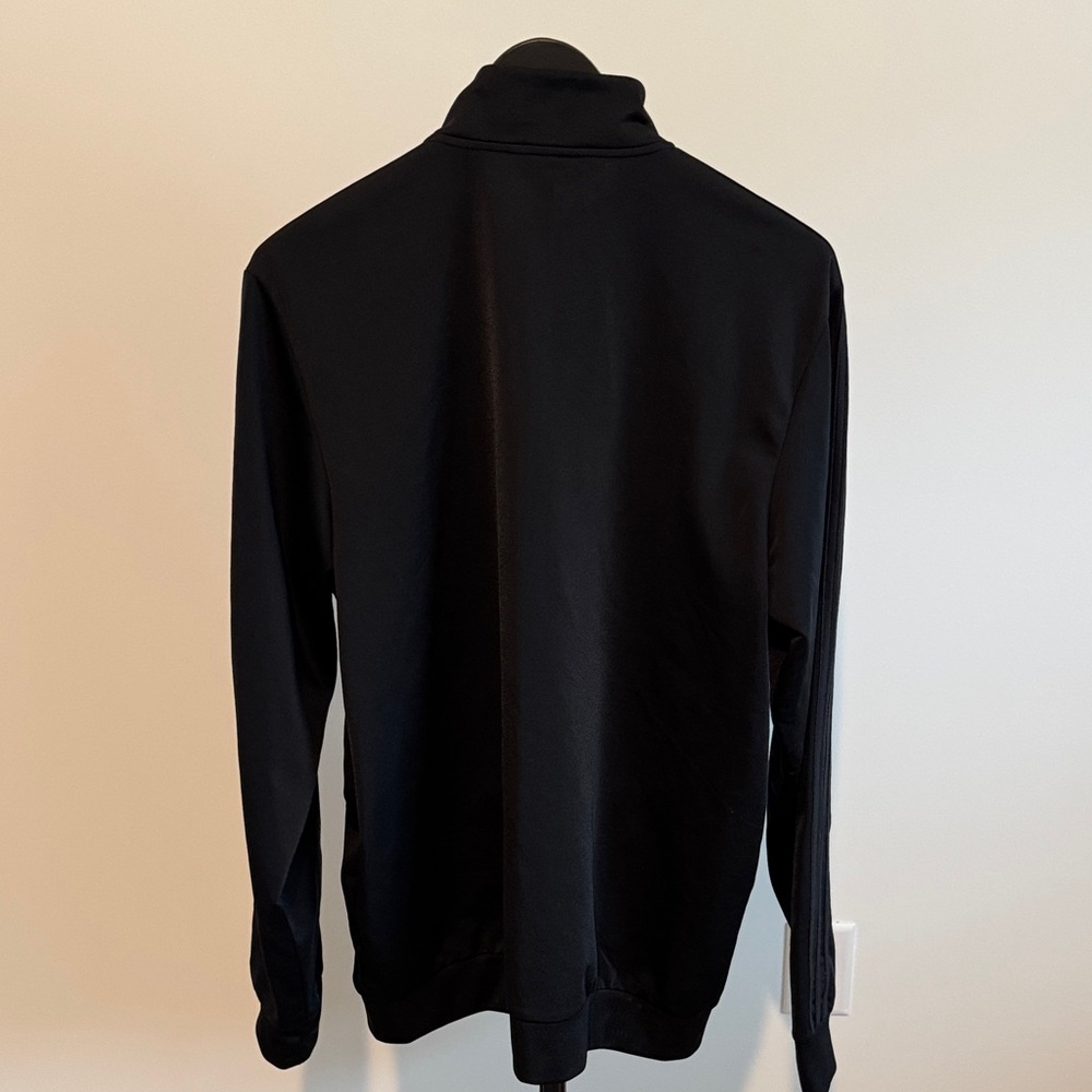 adidas Black Essentials Warm-Up 3-strips Track Jacket Size Large - Picture 7 of 7